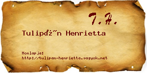 Tulipán Henrietta névjegykártya