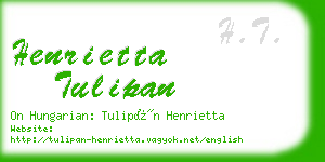 henrietta tulipan business card